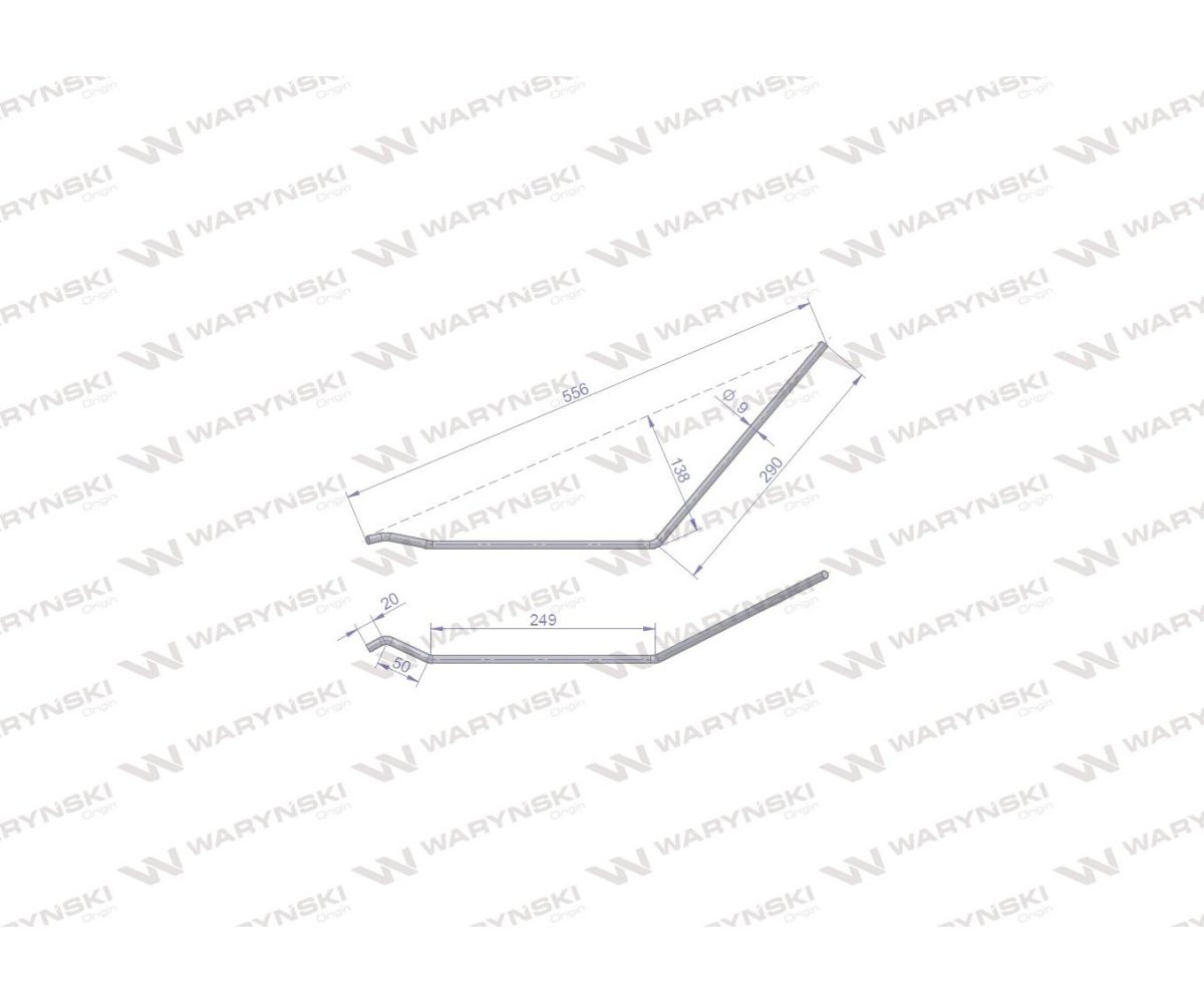 Palec zagarniający długi prawy zastosowanie Amazone 3753300 Waryński