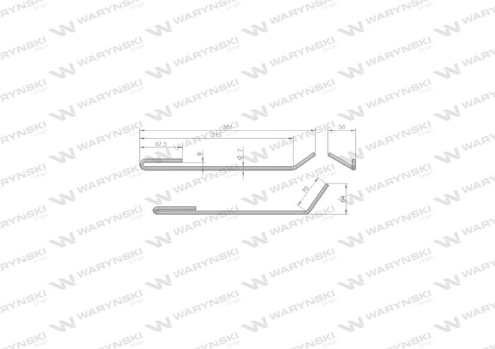 Palec zagarniający krótki prawy zastosowanie Amazone 3755300 Waryński