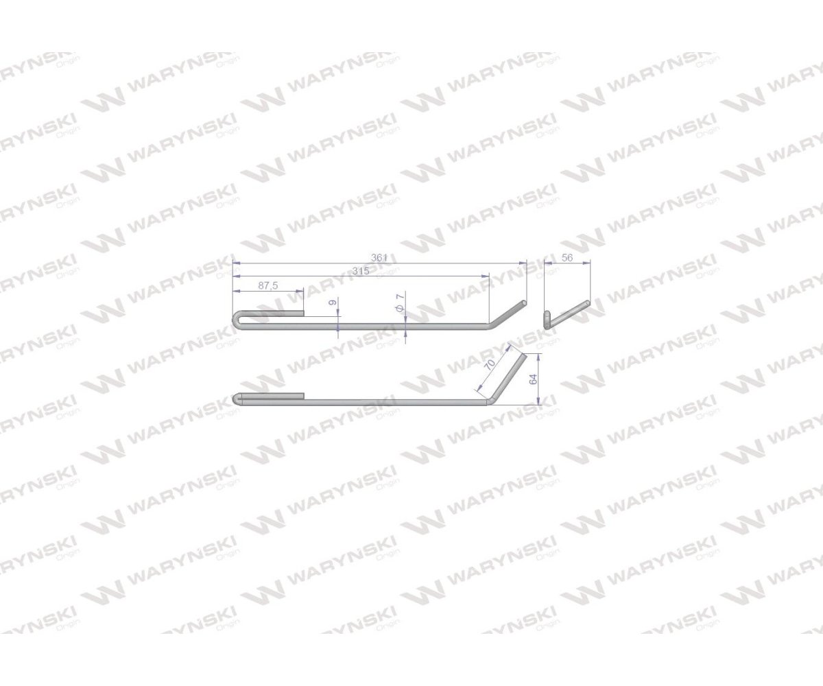 Palec zagarniający krótki lewy zastosowanie Amazone 3756300 Waryński