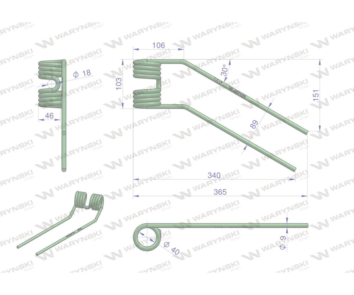 Palec przetrząsarka zastosowanie Fella WARYŃSKI W-487133