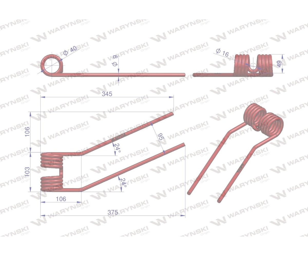 Palec przetrząsarka zastosowanie Fella WARYŃSKI W-487134