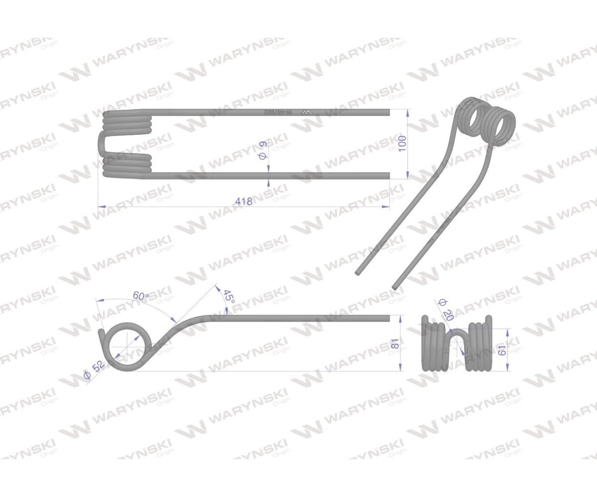 Palec przetrząsarka FELLA 487922 Waryński