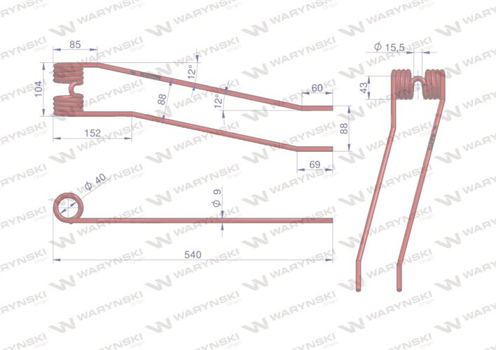 Palec zgrabiarka zastosowanie Fella Stoll WARYŃSKI W-491774