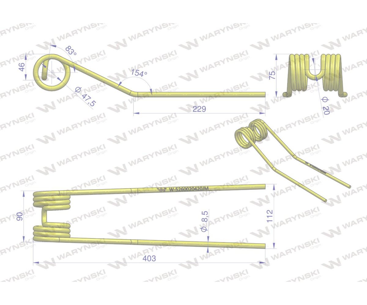 Palec Przetrząsarka Karuzelowa typ Jar-Met WARYŃSKI
