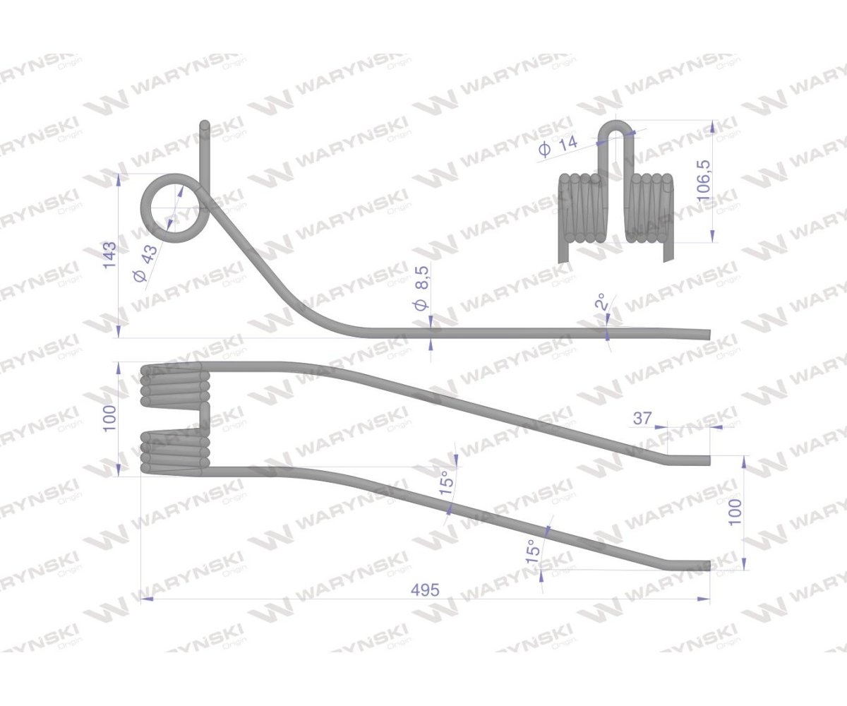 Palec zgrabiarka zastosowanie Kuhn WARYŃSKI W-57701700