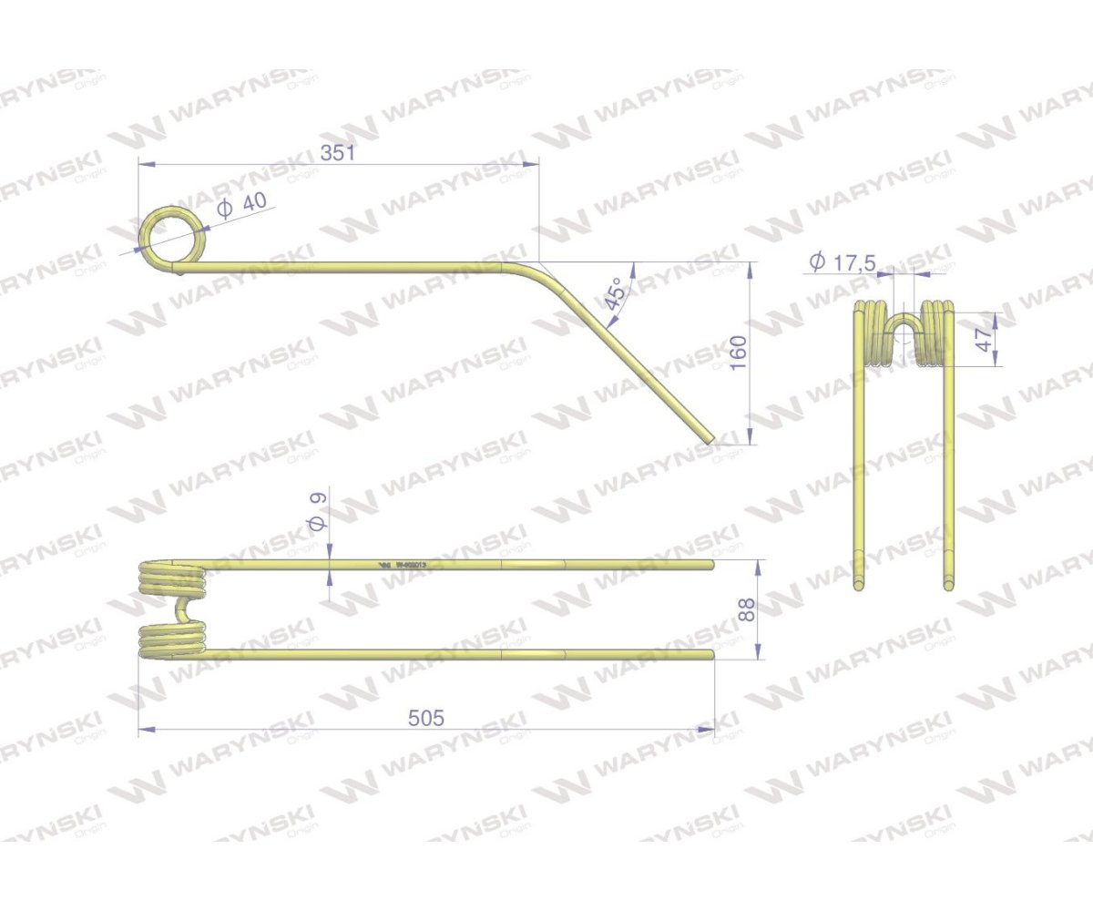 Palec zgrabiarka zastosowanie Niemeyer WARYŃSKI W-600013