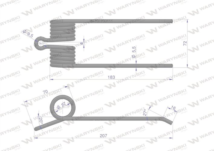Palec podbieracza zastosowanie Hesston 701700111 Waryński