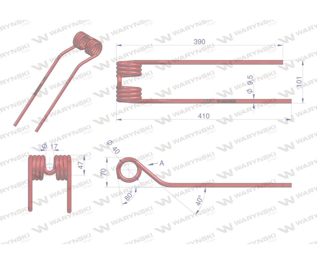 Palec przetrząsarka CLAAS 9024822 Waryński