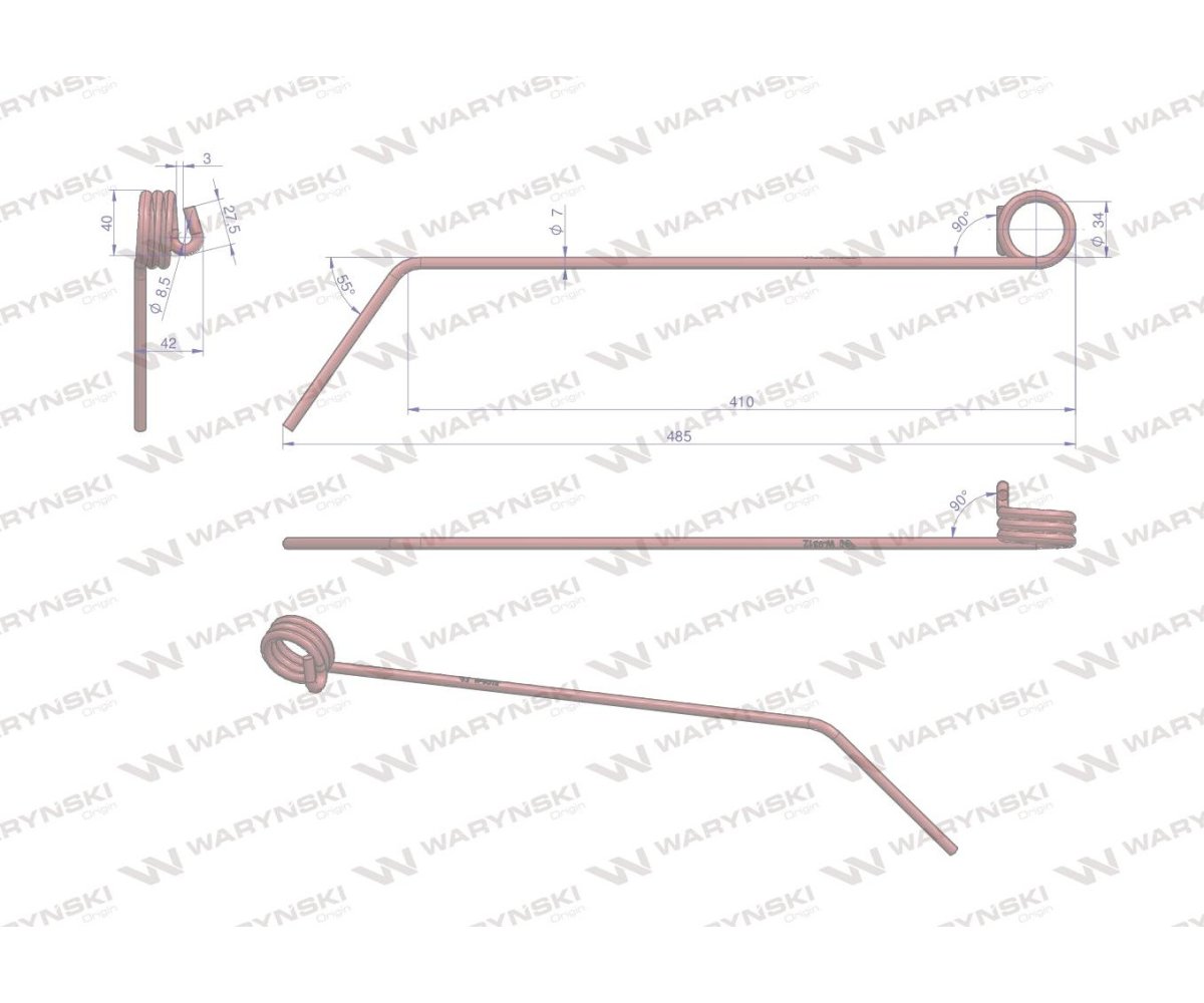 Palec zagarniający zastosowanie Hatzenbichler 9312 Waryński