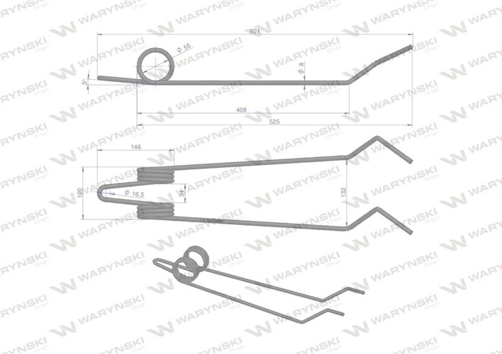 Palec zagarniający siewnika zastosowanie Kverneland Accord AC495754 Waryński