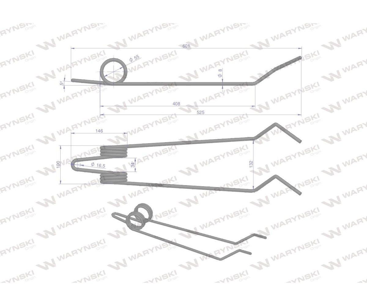 Palec zagarniający siewnika zastosowanie Kverneland Accord AC495754 Waryński