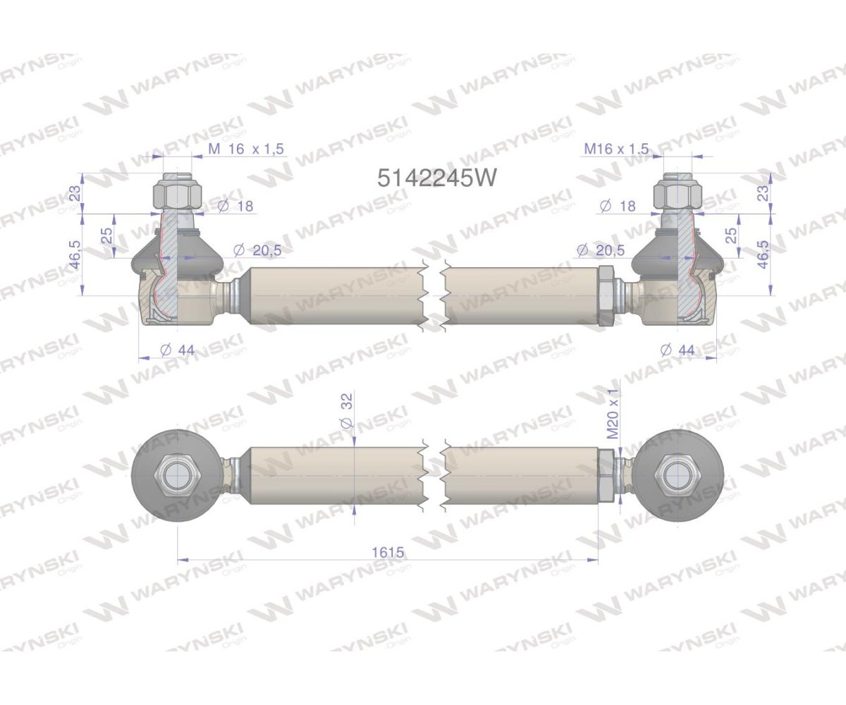 Drążek kierowniczy 5142245 WARYŃSKI