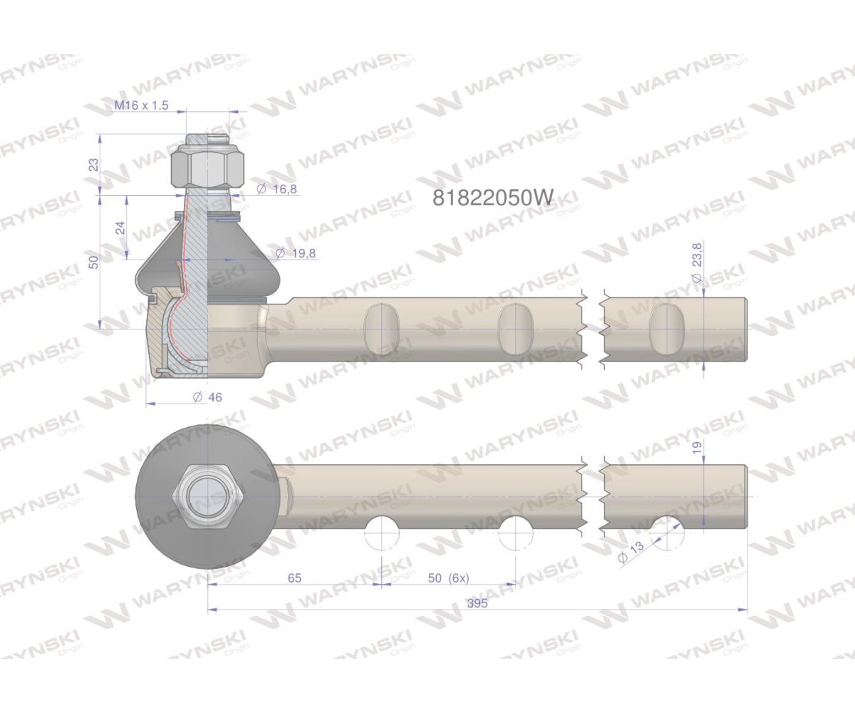 Przegub kierowniczy 81822050 WARYŃSKI