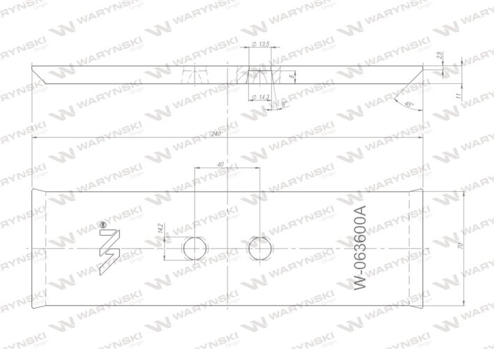 Nakładka płozy mała zastosowanie Kverneland stal borowa WARYŃSKI