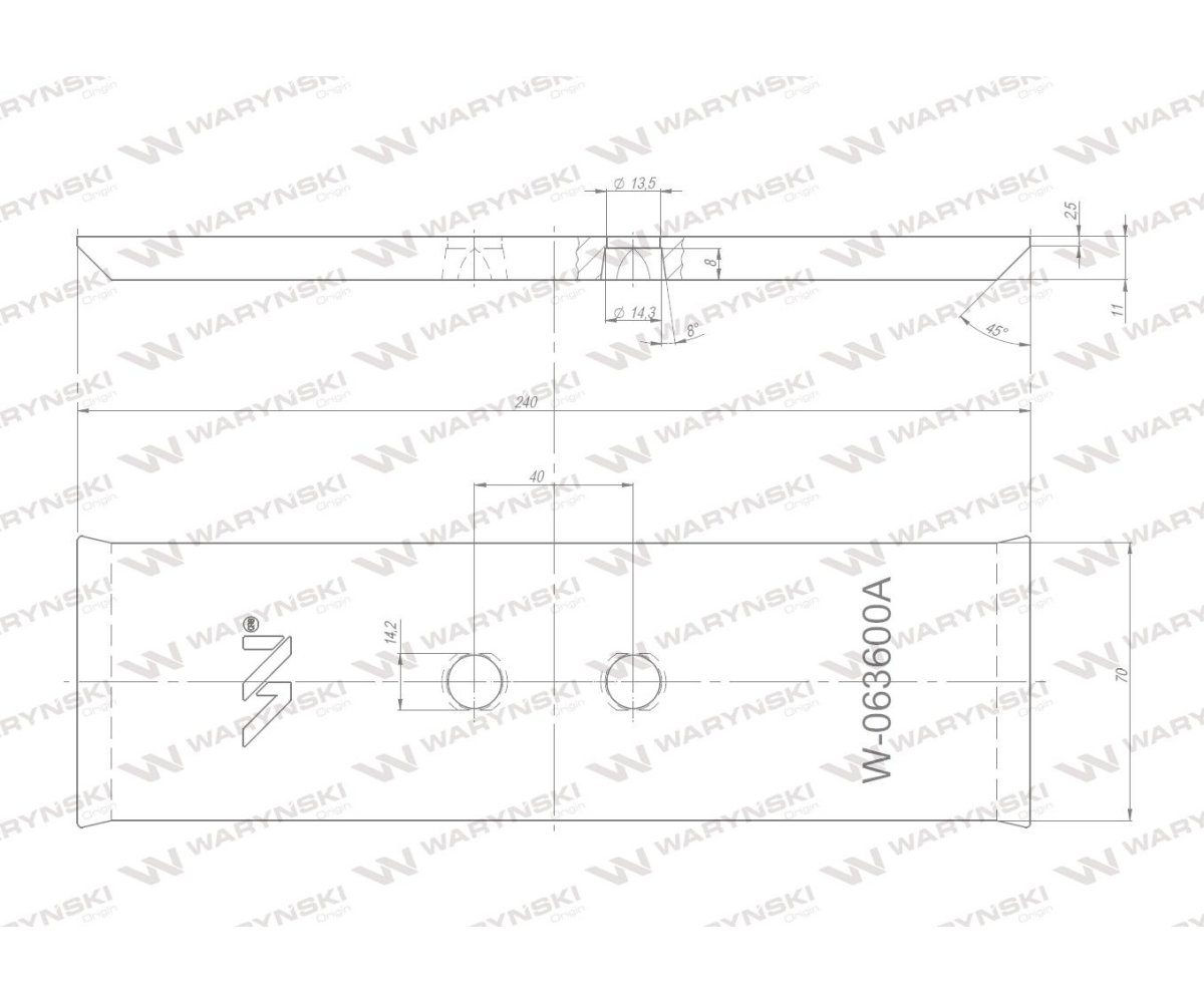 Nakładka płozy mała zastosowanie Kverneland stal borowa WARYŃSKI