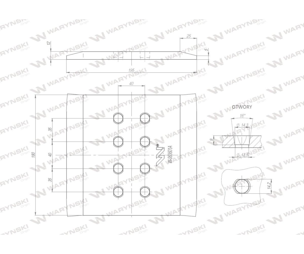 Nakładka płozy duża zastosowanie Kverneland stal borowa WARYŃSKI