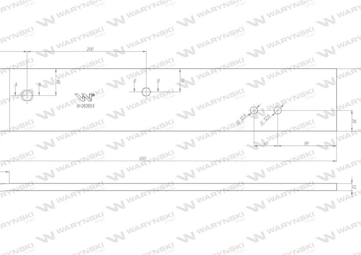 Płoza długa lewa zastosowanie Kverneland stal borowa WARYŃSKI