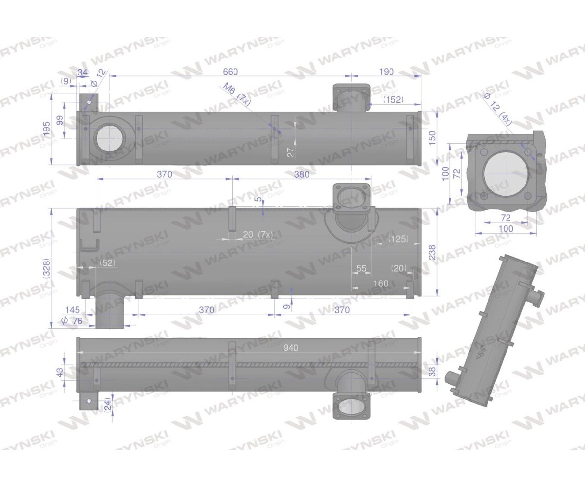 Tłumik poziomy Renault RL13313 WARYŃSKI