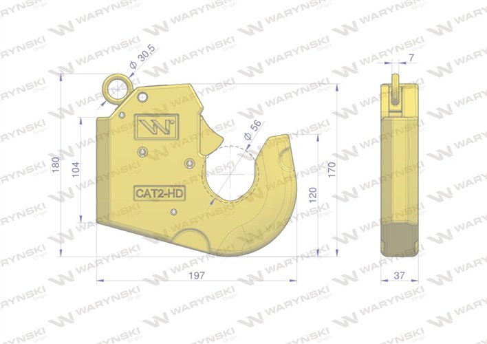 Hak szybkosprzęg końcówka do spawania Cat-2HD WARYŃSKI