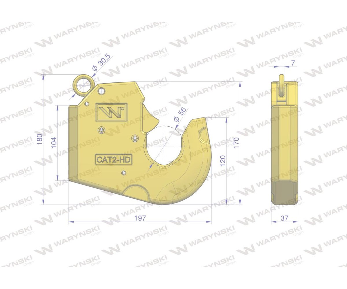 Hak szybkosprzęg końcówka do spawania Cat-2HD WARYŃSKI