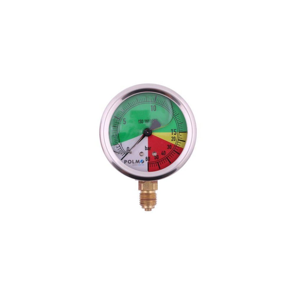 Manometr glicerynowy M63 0-15/60 bar gwint G1/4" dolne przyłącze. obudowa kwasoodporna. Opryskiwacz POLMO