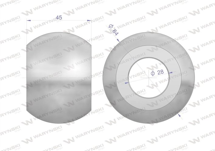 Kula hartowana kat. 2-3 64X28X45 Waryński