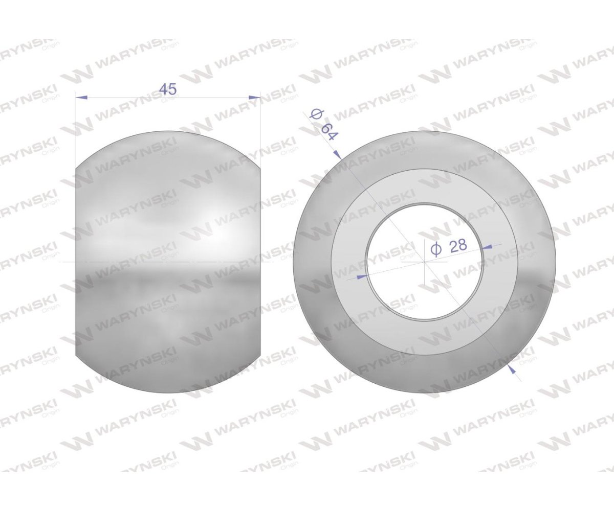 Kula hartowana kat. 2-3 64X28X45 Waryński