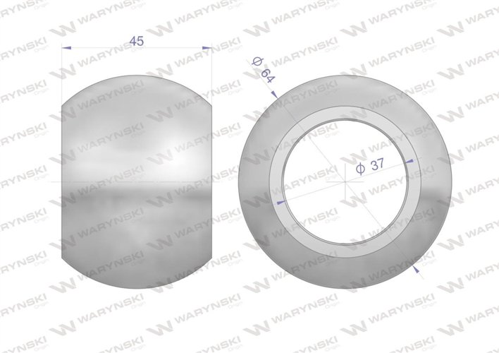 Kula hartowana kat. 3 64X37X45 Waryński