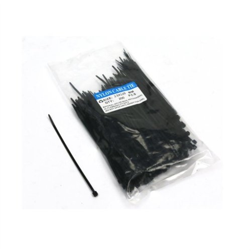 Opaski kablowe 2.5 x 150mm 200 szt w worku czarne odporne na UV