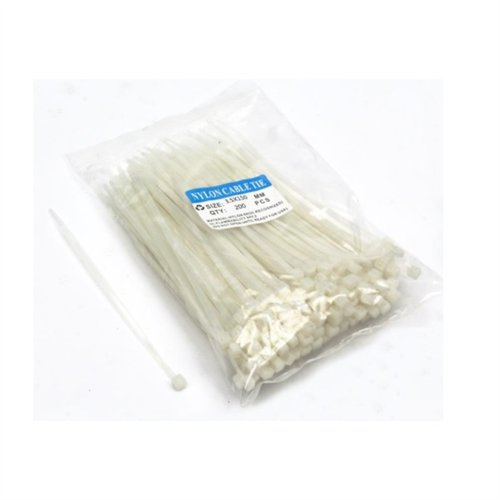 Opaski kablowe 3.5 x 150mm 200 szt w worku jasne odporne na UV