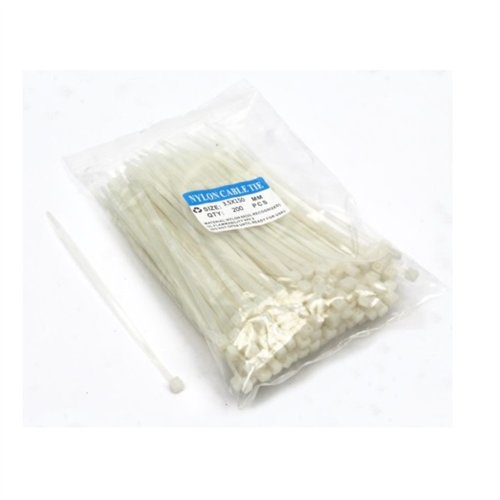 Opaski kablowe 3.5 x 200mm 200 szt w worku jasne odporne na UV