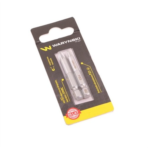 Końcówki wkrętakowe PZ3 50mm Waryński komplet w blistrze dwusztukowym
