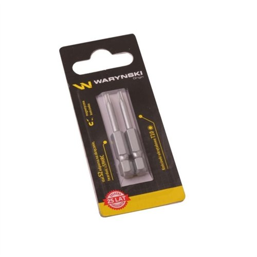 Końcówki wkrętakowe T10 50mm Waryński komplet w blistrze dwusztukowym