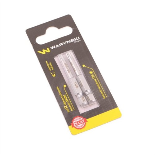 Końcówki wkrętakowe T25 50mm Waryński komplet w blistrze dwusztukowym
