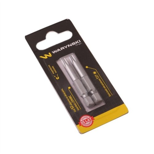 Końcówki wkrętakowe T27 50mm Waryński komplet w blistrze dwusztukowym