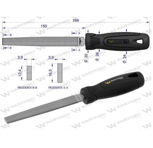 Pilnik płaski 150 mm Waryński