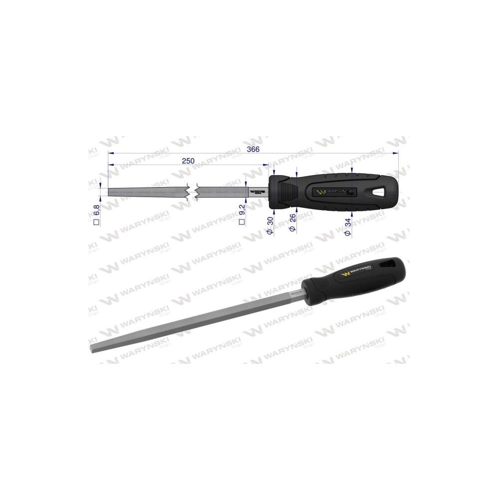 Pilnik kwadratowy 250 mm Waryński