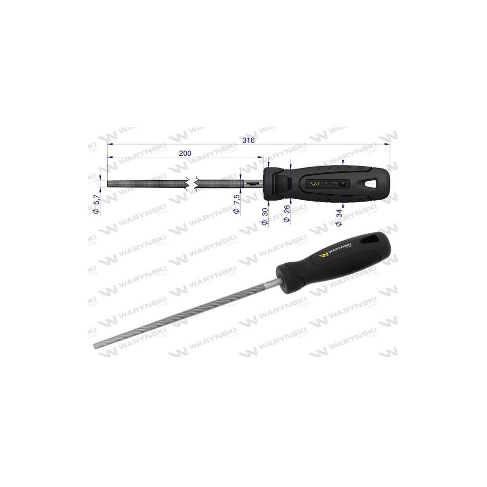 Pilnik okrągły 200 mm Waryński