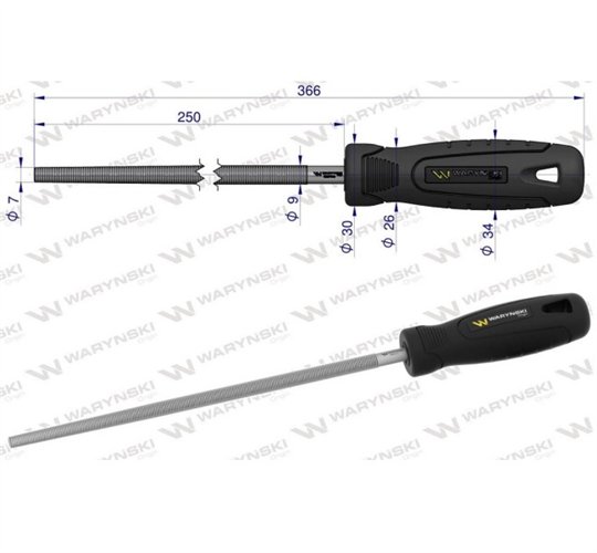 Pilnik okrągły 250 mm Waryński