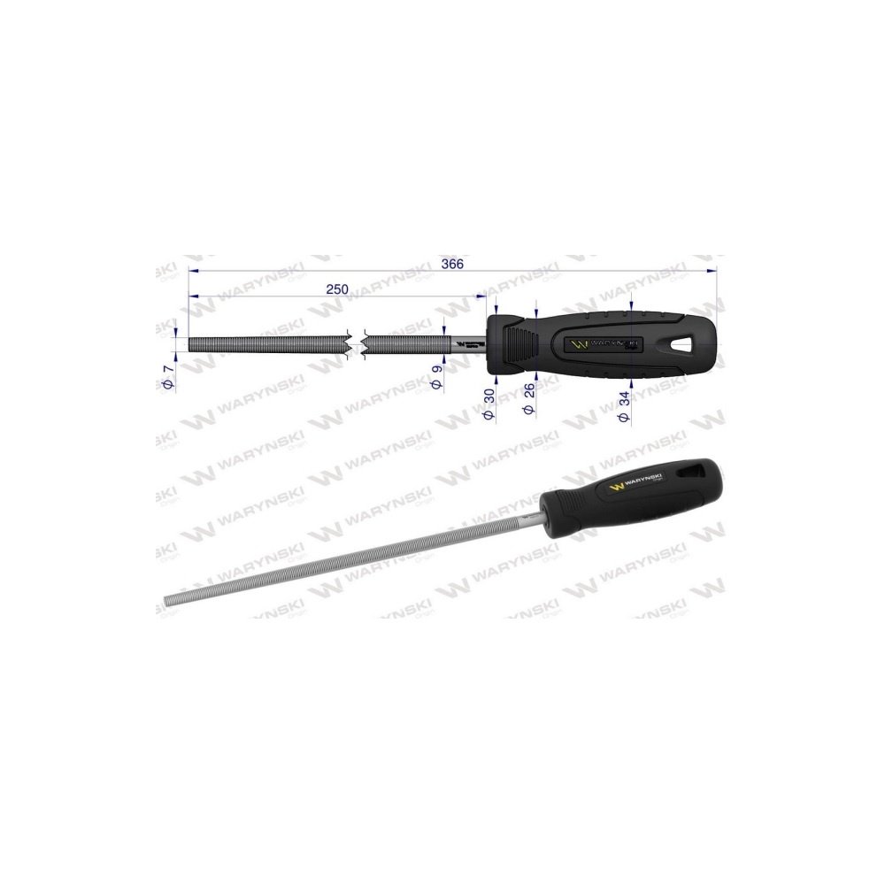 Pilnik okrągły 250 mm Waryński