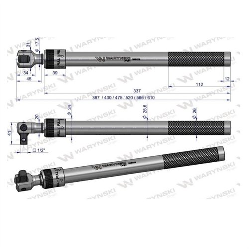 Uchwyt teleskopowy do nasadek udarowych i wzmocnionych 1/2 Waryński