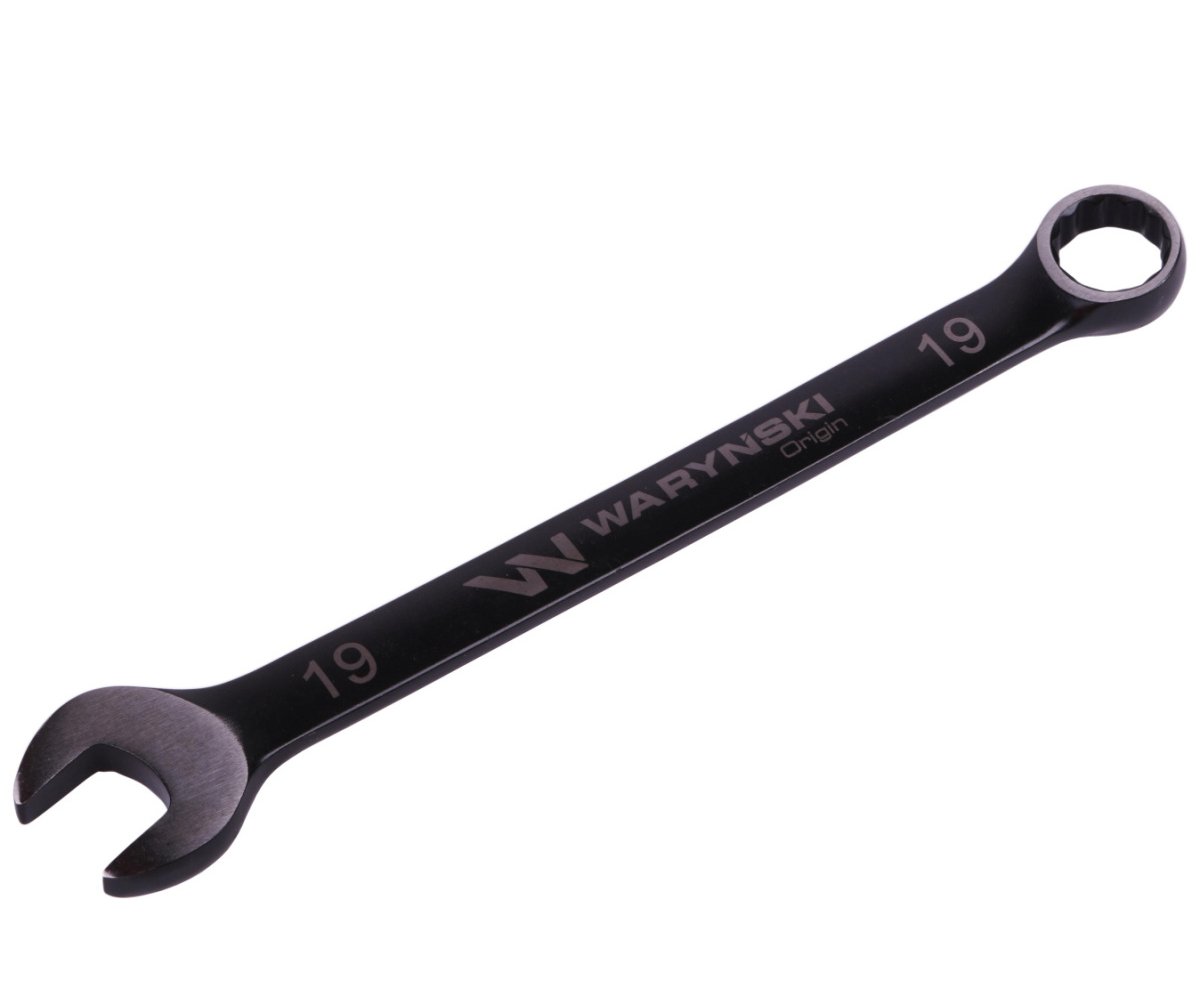 Klucz płasko-oczkowy 19 mm. CrV standard ASME B107-2010 Waryński