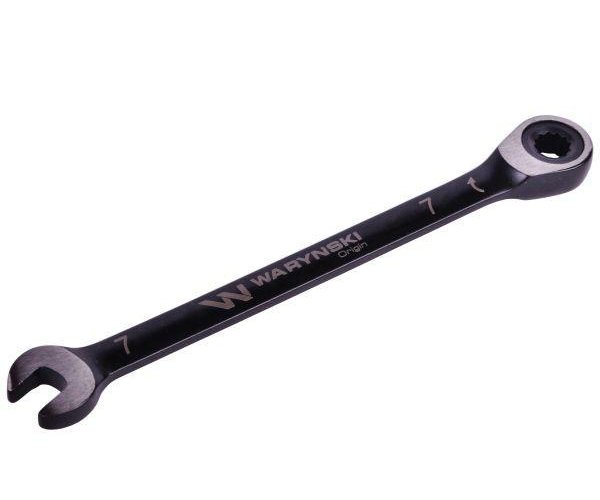Klucz płasko-oczkowy 7 mm z grzechotką 72 zęby standard ASME B107-2010 Waryński