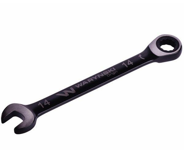 Klucz płasko-oczkowy 14 mm z grzechotką 72 zęby standard ASME B107-2010 Waryński
