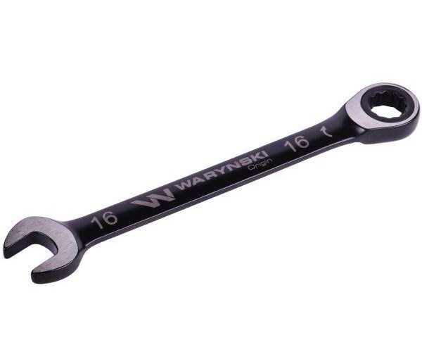 Klucz płasko-oczkowy 16 mm z grzechotką 72 zęby standard ASME B107-2010 Waryński