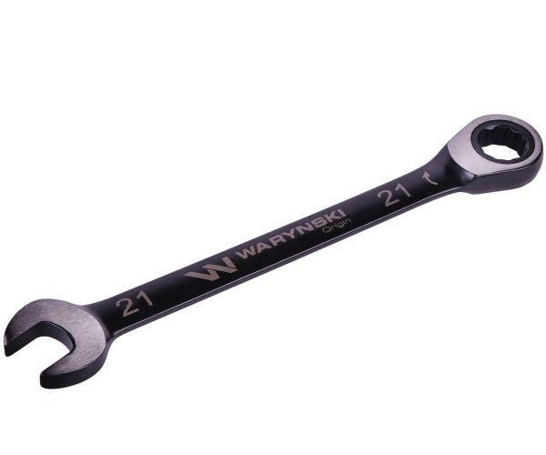Klucz płasko-oczkowy 21 mm z grzechotką 72 zęby standard ASME B107-2010 Waryński