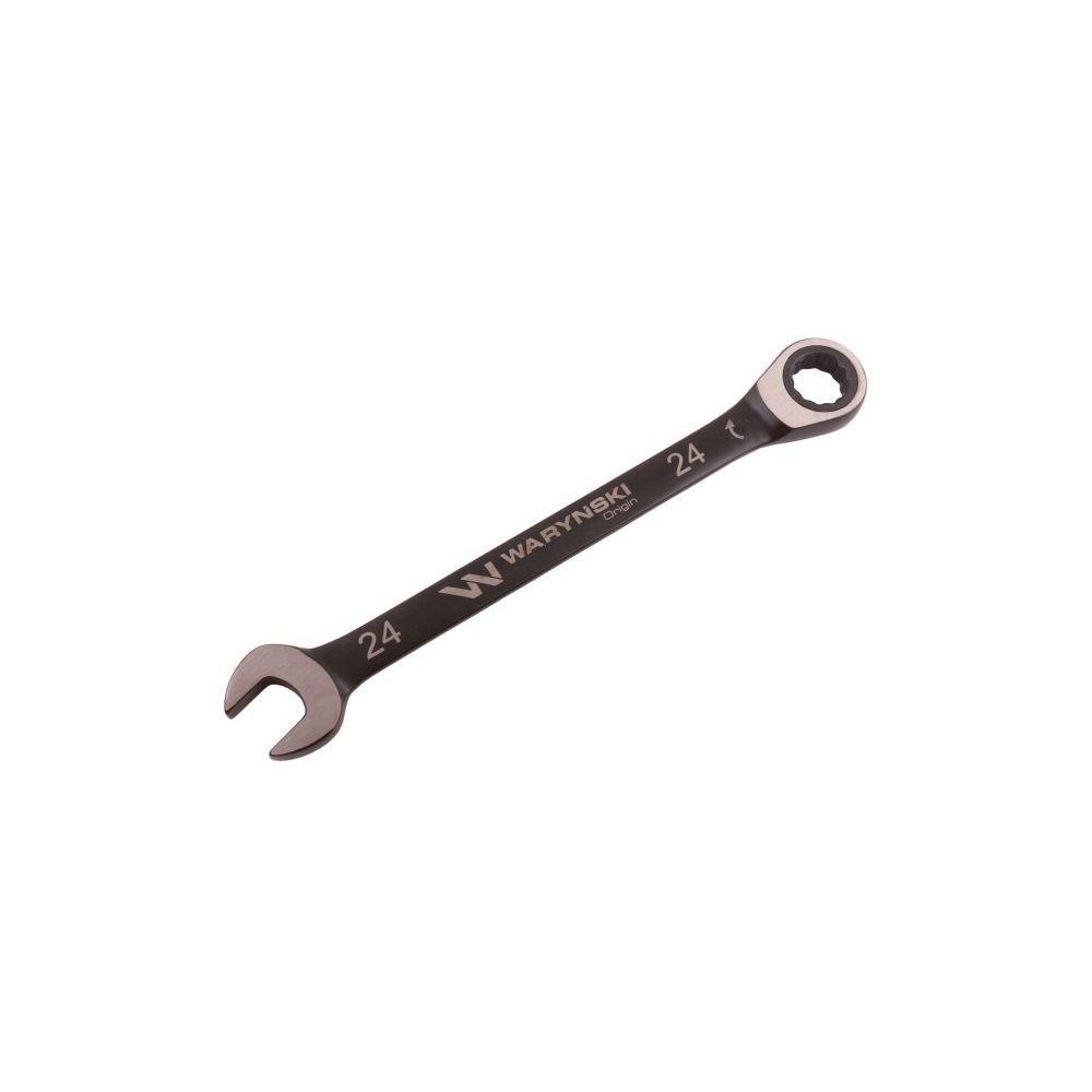Klucz płasko-oczkowy 24 mm z grzechotką 72 zęby standard ASME B107-2010 Waryński