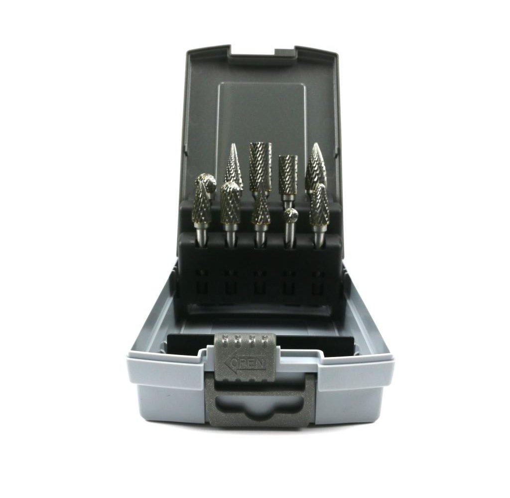 Zestaw frezów z węglika wolframu do stali 10 szt Waryński