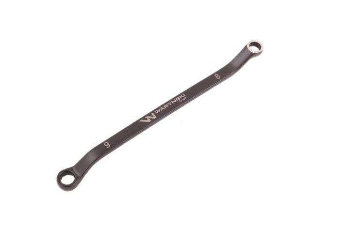 Klucz oczkowy odsadzony 8 x 9 mm. CrV standard ASME B107.9 Waryński