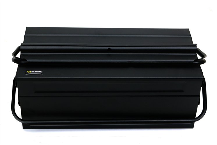 Zestaw narzędzi nasadek i kluczy w metalowej skrzynce Waryński